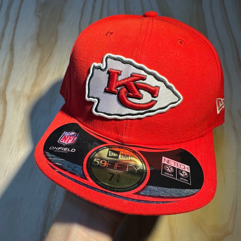New Era Kansas City Chiefs NFL Onfield 59FIFTY Fitted Hat 7 5/8 Red
